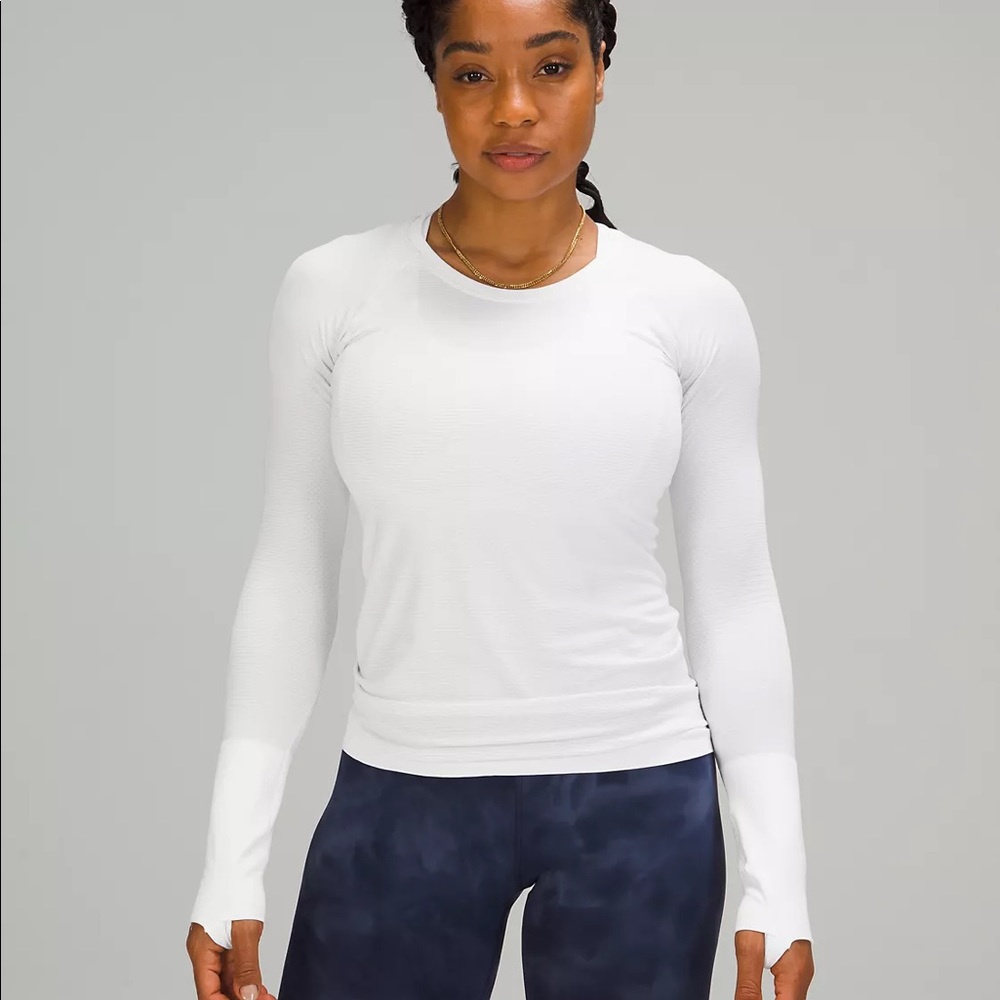 Lululemon Swiftly Tech Long Sleeve Shirt White 4
